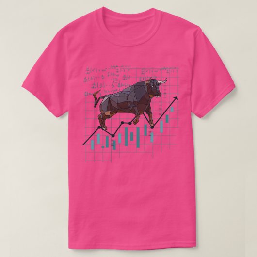 T-shirt Bull Chart stock avec des formules encaisser (Design devant)