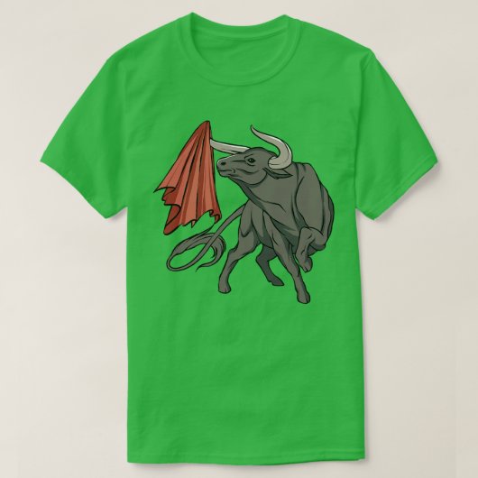 T-shirt Bull Combattre avec des taureaux Drapeaux Rouges E (Design devant)