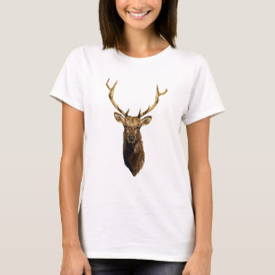 T-shirt Bull Elk Head animal nature faune art