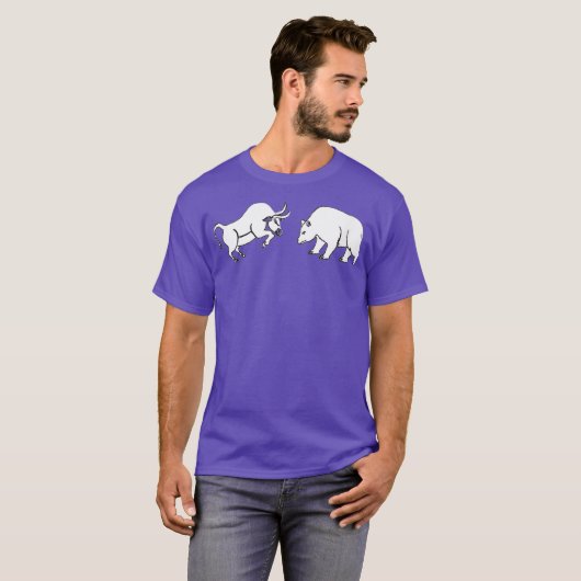 T-shirt Bull et ours Stock marché Forex Trader (Devant entier)