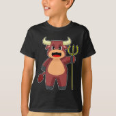 T-shirt Bull Halloween Devil (Devant)