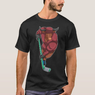 T-shirt Bull Hockey sur glace bâton de hockey sur glace