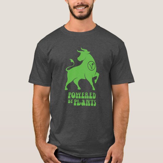 T-shirt Bull Propulsé Par Les Plantes (Devant)
