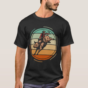 T-shirt Bull Rider Rodeo Rider Cowboy Western Vintage