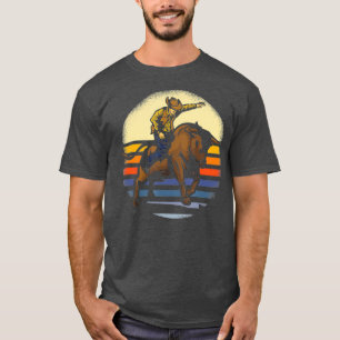 T-shirt Bull Rider Rodeo Rider Cowboy Western Vintage