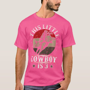 T-shirt Bull Riding 3E Anniversaire 3 An Boy Cowboy Wes
