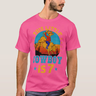 T-shirt Bull Riding 7E Anniversaire Garçon 7 Année Old Wes