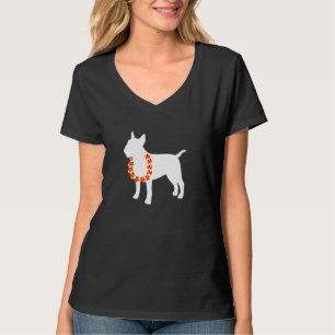 T-shirt Bull Terrier Aloha Hawaiian Lei Chien