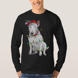 T-shirt Bull Terrier Amoureux des chiens Xmas Santa Hat Bu