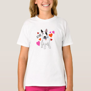 T-shirt Bull Terrier anglais adorable envoie son amour
