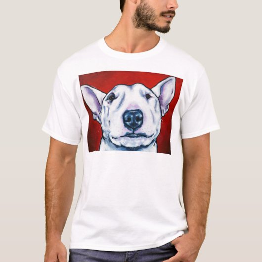 T-shirt Bull-terrier anglais blanc (Devant)