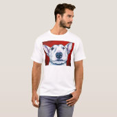 T-shirt Bull-terrier anglais blanc (Devant entier)