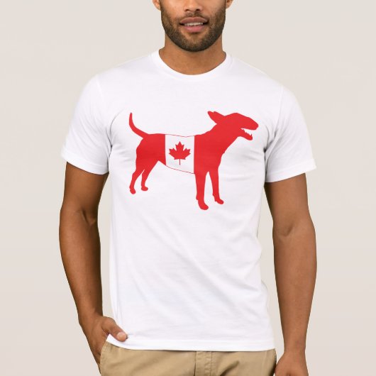 T-shirt Bull-terrier anglais/pièce en t canadienne de (Devant)