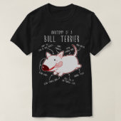 T-shirt Bull Terrier Chien Anatomie 1 (Design devant)