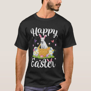 T-shirt Bull Terrier Chien Joyeuses Pâques Chasse aux œufs