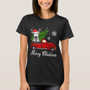 T-shirt Bull Terrier Chien Riding Camion Rouge Décor de No