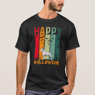 T-shirt Bull Terrier Chien Style Rétro Halloween Dîner Par