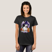 T-shirt Bull Terrier Happy Halloween Witch Dog Pumpkin Spo (Devant entier)