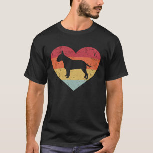T-shirt Bull Terrier Hommes Bull Terrier Chien Coeur Vin