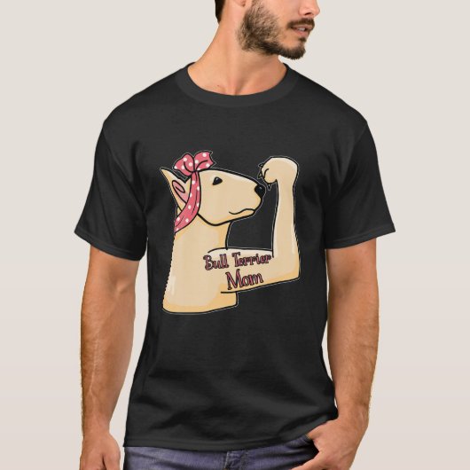 T-shirt Bull Terrier Maman Tattoo, Cadeau Bully Maman Prop (Devant)