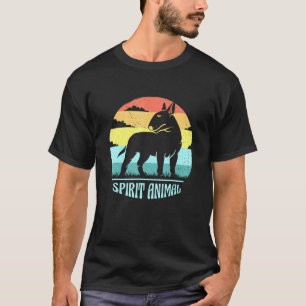 T-shirt Bull Terrier Spirit Animal Vintage Retro Sunset Do