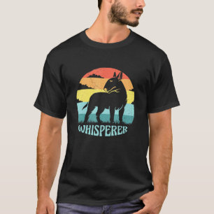 T-shirt Bull Terrier Whisperer Cool Retro Sunset - Vintage