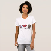 T-shirt Bull Terriers Peace Love Amoureux de les chiens T- (Devant entier)