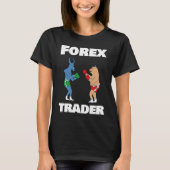 T-shirt Bull vs Bear Forex Trader Illustration forex (Devant)
