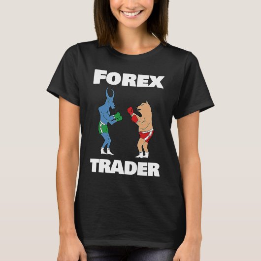 T-shirt Bull vs Bear Forex Trader Illustration forex (Devant)