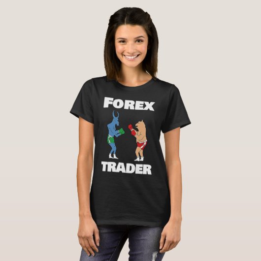 T-shirt Bull vs Bear Forex Trader Illustration forex (Devant entier)
