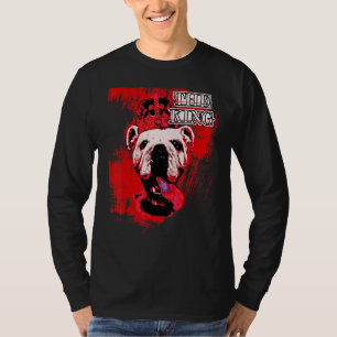 T-shirt Bulldog Anglais Avec Chiens De La Couronne Motif