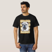 T-shirt Bulldog anglais avec police rétro (Devant entier)