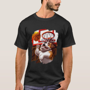T-shirt Bulldog Anglais Jouer Bysketbyll Fun Dog Bysketb