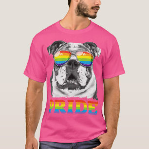 T-shirt Bulldog anglais LGBT Gay pride pour hommes femmes