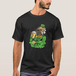 T-shirt Bulldog Boire Bière St patrick, Funny St Patric