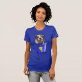 T-shirt Bulldog Bucket Of Love Blue (Devant entier)