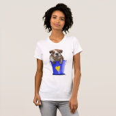 T-shirt Bulldog Bucket Of Love Blue (Devant entier)