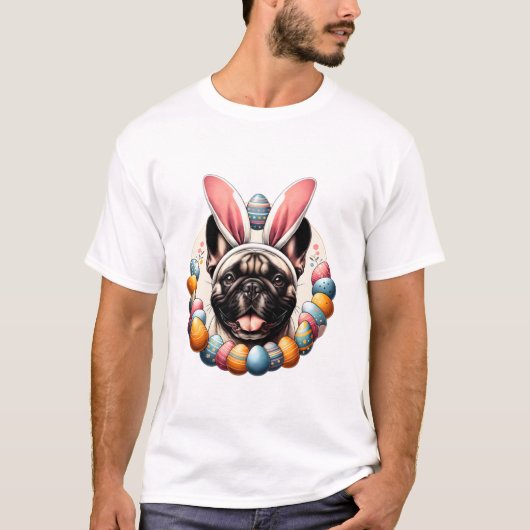 T-shirt Bulldog célèbre Pâques (Devant)