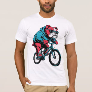 T-shirt Bulldog Cycliste