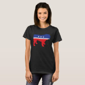T-shirt Bulldog Dog Political Symbol Election Mascot (Devant entier)