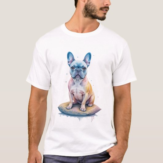 T-shirt Bulldog Francés Colorido y Artístico  (Devant)