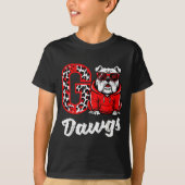 T-shirt Bulldog Go Dawgs Men Women Kids Boys Youth Girls T (Devant)