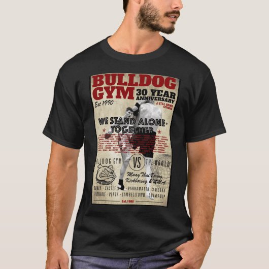 T-shirt Bulldog Gym 30 years boy (Devant)