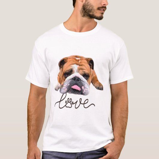 T-shirt Bulldog, illustration (Devant)