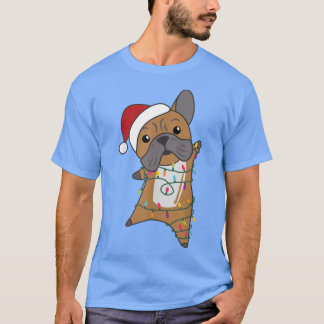 T-shirt Bulldog Joyeux Noël Fée Lumières Sweet Animaux