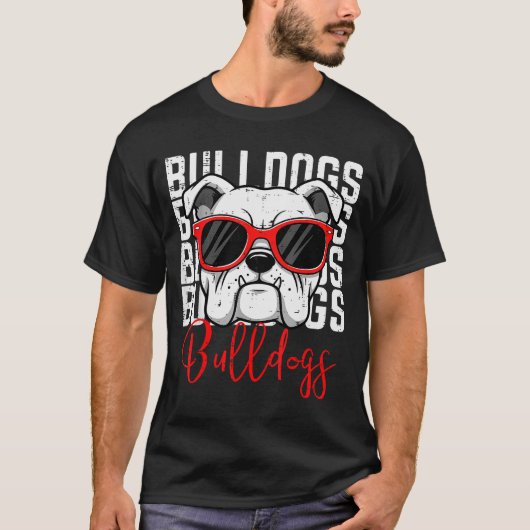 T-shirt Bulldog Men Women Boys Girls Youth Kids Teen (Devant)