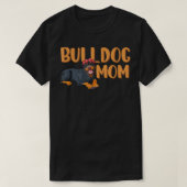 T-shirt Bulldog Mom mignon Bulldog Wear Headband Red Dot (Design devant)