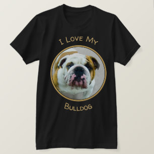 T-shirt Bulldog Painting - Joli art original chien
