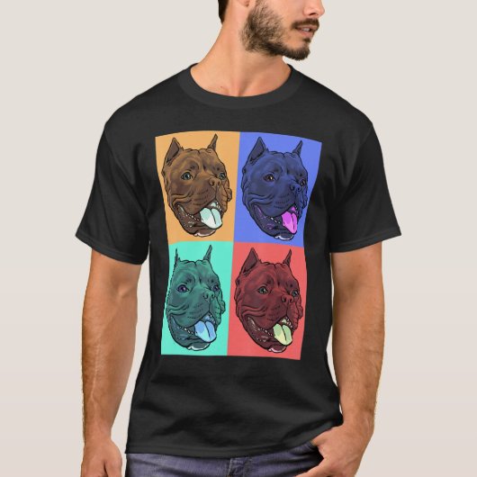 T-shirt Bulldog Pop Art (Devant)
