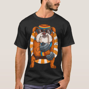 T-shirt Bulldog Weighlifting entraînement Gym entraînement